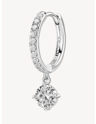 Orecchino pendente BROSWAY FANCY in argento rodiato 925 e cubic zir...