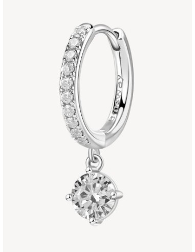 Orecchino pendente BROSWAY FANCY in argento rodiato 925 e cubic zir...