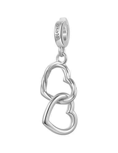 Charm ROSATO in argento 925 RZ221R con cuori intrecciati only 26,10...