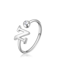 Anello regolabile S'AGAPO' CLICK in Acciaio 316L con cristallo SCK1...