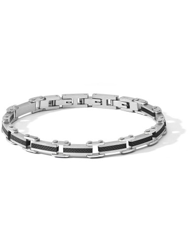 Bracciale COMETE GIOIELLI Uomo UBR 1196 in acciaio con pvd nero e c...