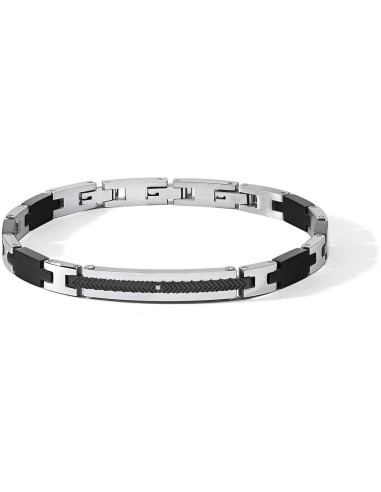 Bracciale COMETE GIOIELLI Uomo UBR 1182 in acciaio con pvd nero sab...