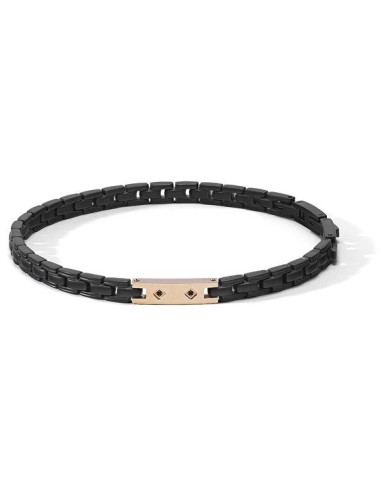 Bracciale COMETE GIOIELLI Uomo UBR 1185 in acciaio con pvd nero sab...