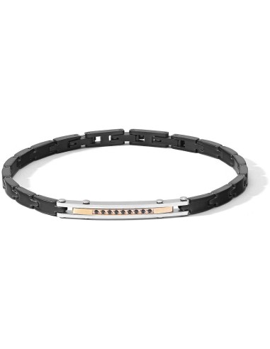 Bracciale COMETE GIOIELLI Uomo UBR 1187 in acciaio con pvd nero e p...