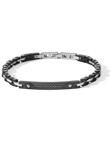 Bracciale COMETE GIOIELLI Uomo UBR 1188 in acciaio con pvd nero e c...