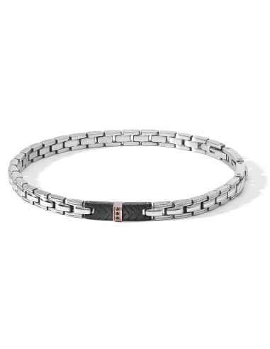 Bracciale COMETE GIOIELLI Uomo UBR 1184 in acciaio con pvd nero sab...