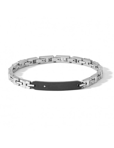 Bracciale COMETE GIOIELLI Uomo UBR 1205 in acciaio con pvd nero e c...