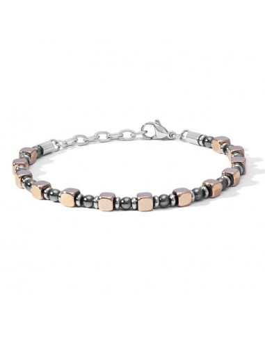 Bracciale COMETE GIOIELLI Uomo UBR 1183 in acciaio con pvd rosato e...