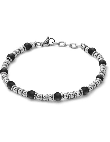Bracciale COMETE GIOIELLI Uomo UBR 1021 in acciaio con onice nero o...
