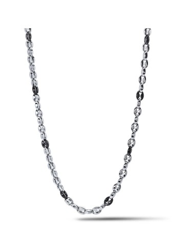 Collana COMETE GIOIELLI Uomo UGL 705 in acciaio lucido con pvd nero...