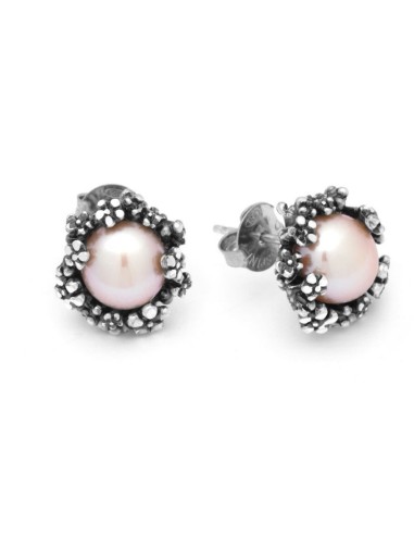 Orecchini GIOVANNI RASPINI Blossom in argento 925 con perle rosa naturali 11940