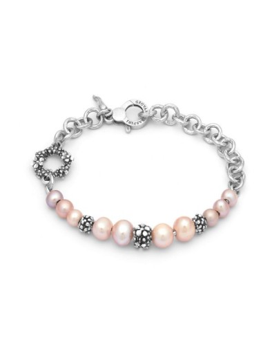Bracciale GIOVANNI RASPINI Blossom Light in argento 925 con perle rosa naturali 11941