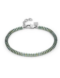 Bracciale Uomo NOMINATION B-YOND in acciaio e dettaglio PVD verde 0...