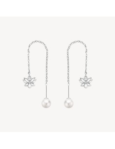 Orecchini saliscendi BROSWAY CHAKRA in acciaio 316L con cristalli e...