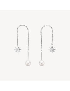 Orecchini saliscendi BROSWAY CHAKRA in acciaio 316L con cristalli e...