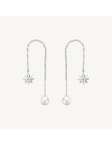 Orecchini saliscendi BROSWAY CHAKRA in acciaio 316L con cristalli e...