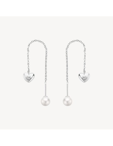 Orecchini saliscendi BROSWAY CHAKRA in acciaio 316L con cristalli e...