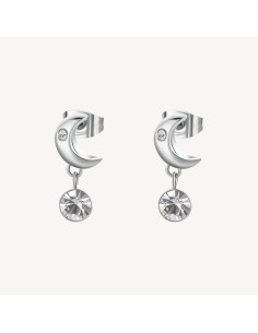 Orecchini pendenti BROSWAY CHAKRA in acciaio 316L con cristalli BHK...