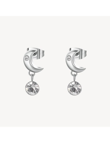 Orecchini pendenti BROSWAY CHAKRA in acciaio 316L con cristalli BHK...