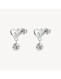 Orecchini pendenti BROSWAY CHAKRA in acciaio 316L con cristalli BHK...