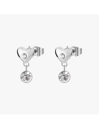 Orecchini pendenti BROSWAY CHAKRA in acciaio 316L con cristalli BHK...