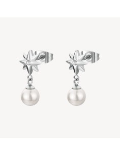 Orecchini pendenti BROSWAY CHAKRA in acciaio 316L con cristalli BHK...