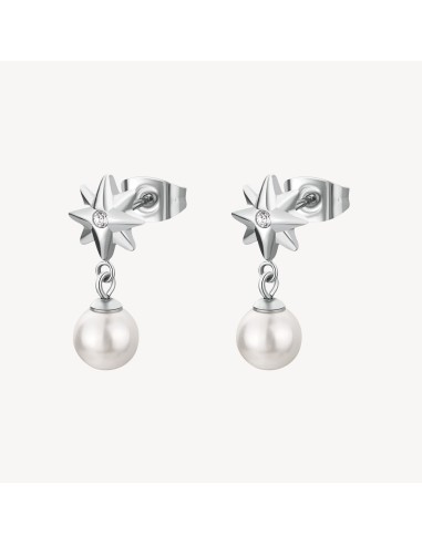 Orecchini pendenti BROSWAY CHAKRA in acciaio 316L con cristalli BHK...