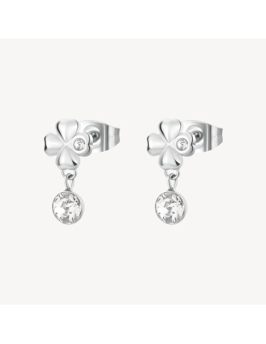 Orecchini pendenti BROSWAY CHAKRA in acciaio 316L con cristalli BHK...