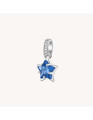 Charm BROSWAY FANCY in argento rodiato 925 e cubic zirconia sapphir...