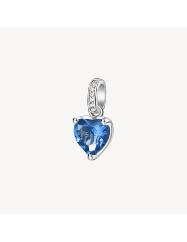 Charm BROSWAY FANCY in argento rodiato 925 e cubic zirconia sapphir...