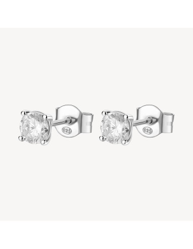 Orecchini BROSWAY FANCY in argento rodiato 925 e cubic zirconia bia...