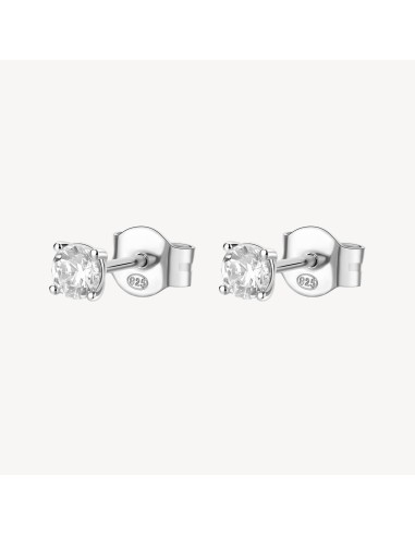 Orecchini BROSWAY FANCY in argento rodiato 925 e cubic zirconia bia...