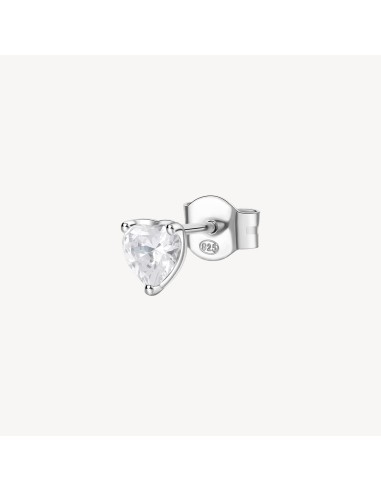 Orecchino BROSWAY FANCY in argento rodiato 925 e cubic zirconia bia...