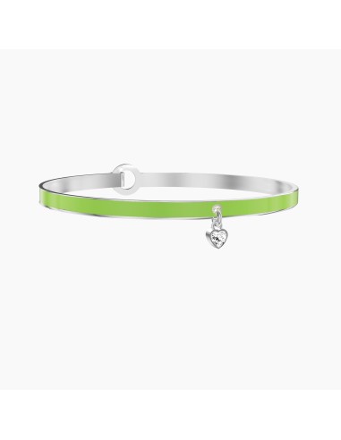 Bracciale rigido KIDULT Philosphy 732310 in acciaio e smalto verde ...