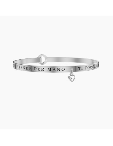 Bracciale rigido KIDULT Moments 732281 in acciaio con incisione e p...