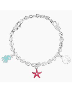 Bracciale regolabile KIDULT Symbols 732286 in acciaio e charms STEL...
