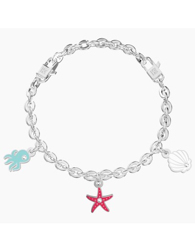 Bracciale regolabile KIDULT Symbols 732286 in acciaio e charms STEL...