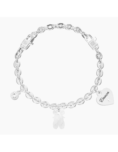 Bracciale regolabile KIDULT Symbols 732285 in acciaio e charms SCAR...