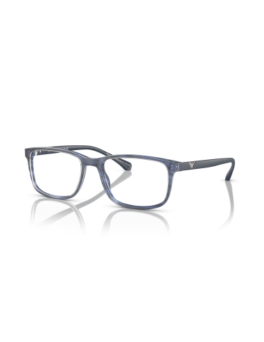 Occhiali da vista EMPORIO ARMANI EA3098 6054 53 Shiny Striped Blue