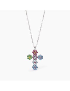 Girocollo MABINA Fior Fiore 553698 in argento 925 con ciondolo croc...