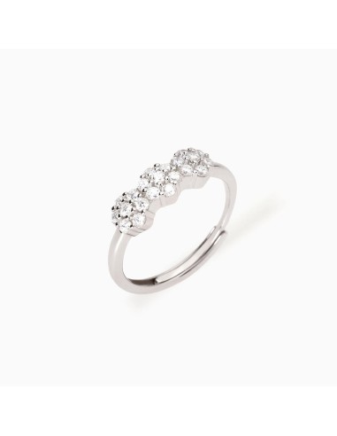 Anello regolabile MABINA Fio Fiore 523416 in argento 925 con elemen...