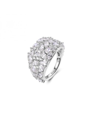 Anello a fascia alta ROSATO in argento 925 e cristalli RZGE48C Misu...