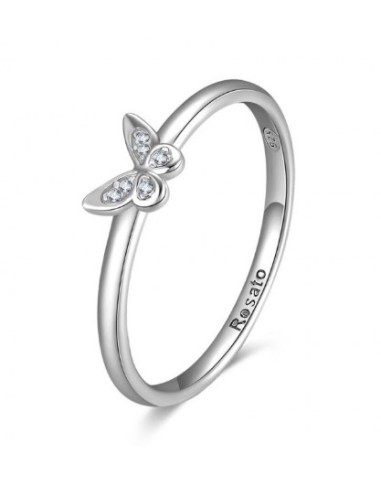 Anello ROSATO STORIE in argento 925 RZA023X Misura 8 Farfalla Silve...