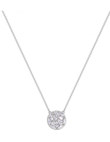 Collana ROSATO in argento 925 e cristalli RZGE09 Pendente Tondo onl...