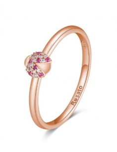 Anello ROSATO STORIE in argento 925 RZA020A Misura 12 Coccinella Ro...