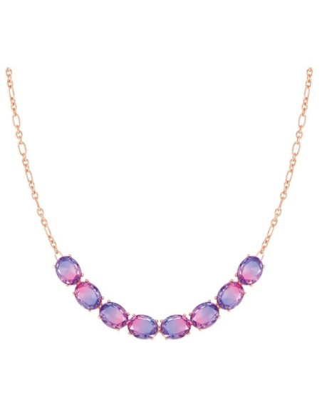 Collana NOMINATION SYMBIOSI in argento 925 rosato pietre bicolore r...