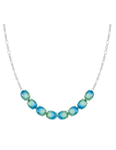 Collana NOMINATION SYMBIOSI in argento 925 pietre bicolore celeste/...