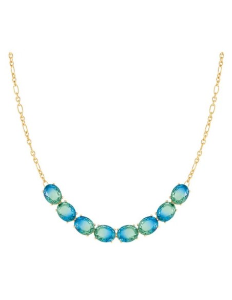 Collana NOMINATION SYMBIOSI in argento 925 dorato pietre bicolore c...