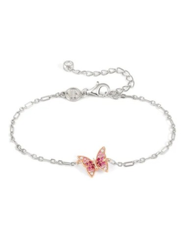 Bracciale NOMINATION CRYSALIS in argento 925 farfalla cristalli ros...