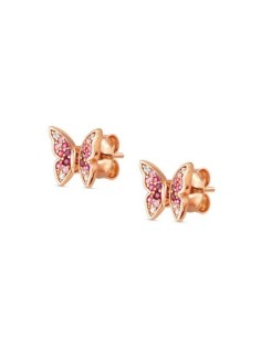 Orecchini NOMINATION CRYSALIS in argento 925 rosato farfalla crista...
